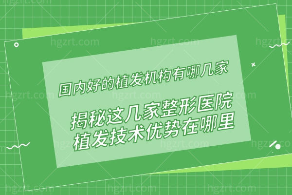 国内好的植发机构有哪几家,揭秘这几家整形医院植发技术优势在哪里