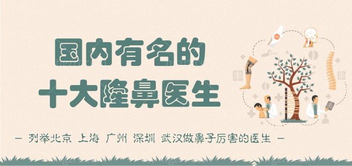 国内有名的十大隆鼻医生，列举北京 上海 广州 深圳 武汉做鼻子厉害的医生
